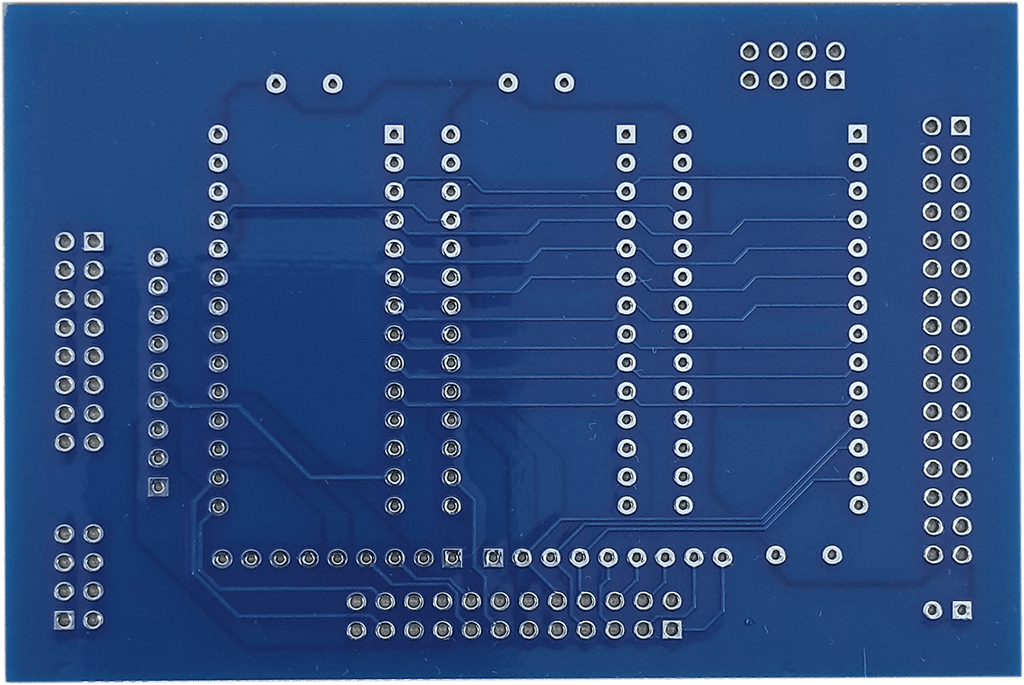 Back view of the printed board PCB back view